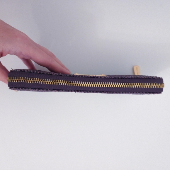 Michael Kors Purple & Gold Snakeskin Continental Zip Wallet - Picture 4 of 6